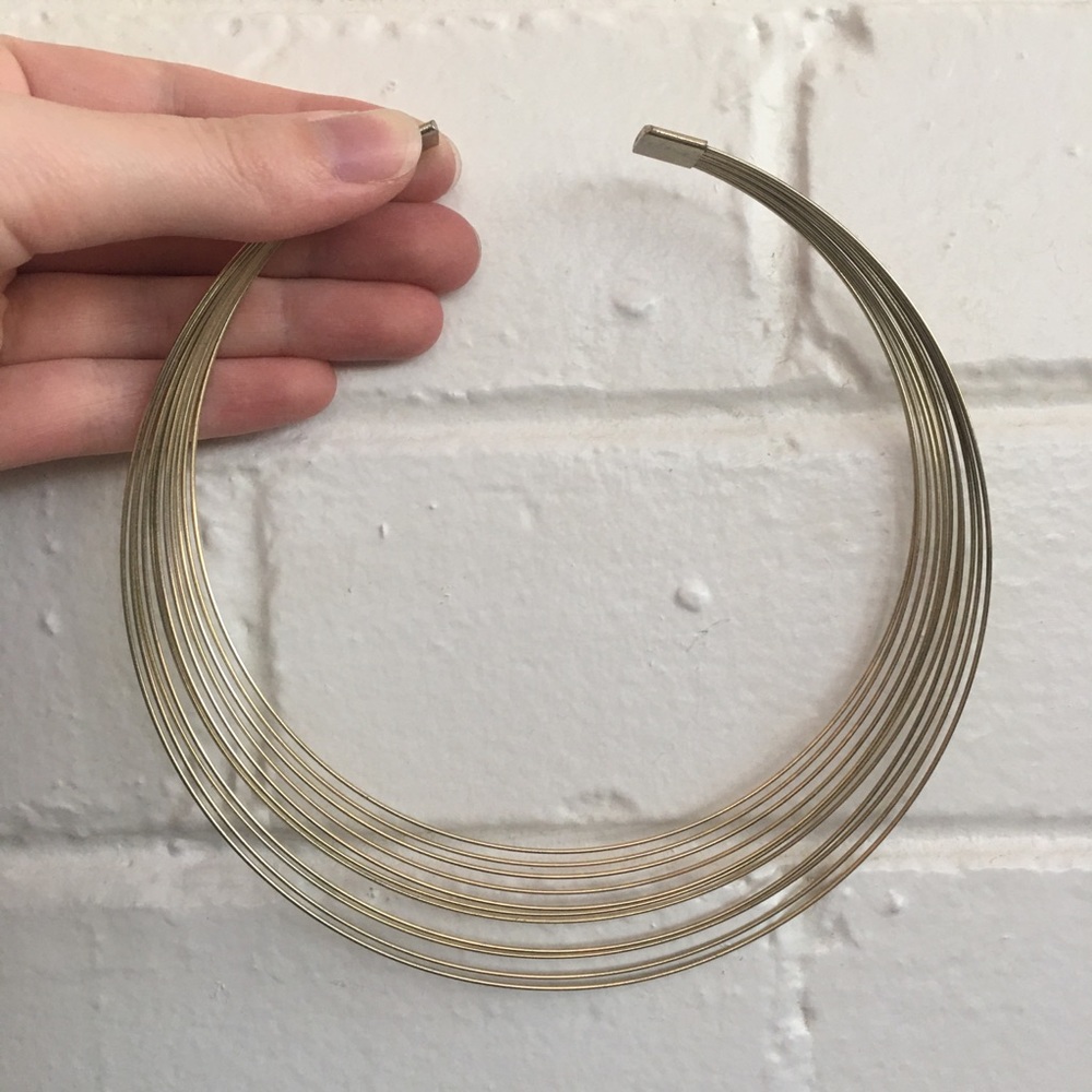 Gold collar necklace